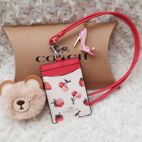 Coach Accessories - Coach Berry Print Badge Holder  ~ RARE